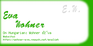 eva wohner business card